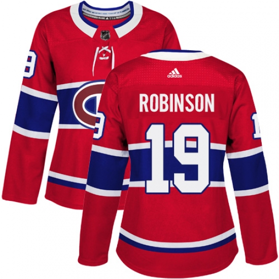 Women's Adidas Montreal Canadiens #19 Larry Robinson Premier Red Home NHL Jersey - Ujersey