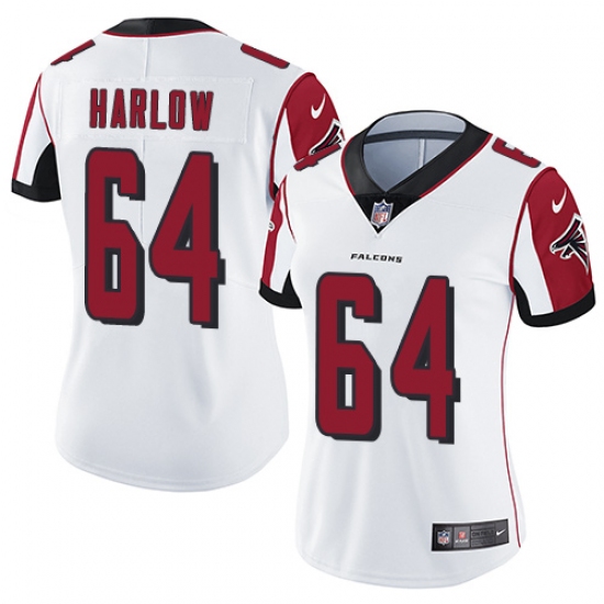 Women's Nike Atlanta Falcons #64 Sean Harlow Elite White NFL Jersey - Ujersey