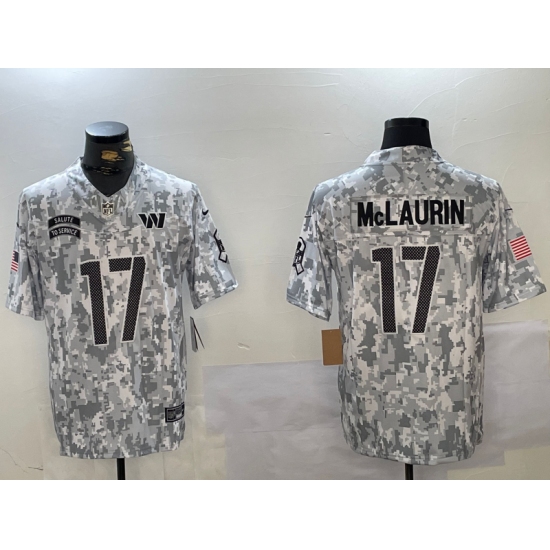 Men's Washington Commanders #17 Terry McLaurin Arctic Camo 2024 FUSE Salute to Service Limited Stitched Jersey - Ujersey