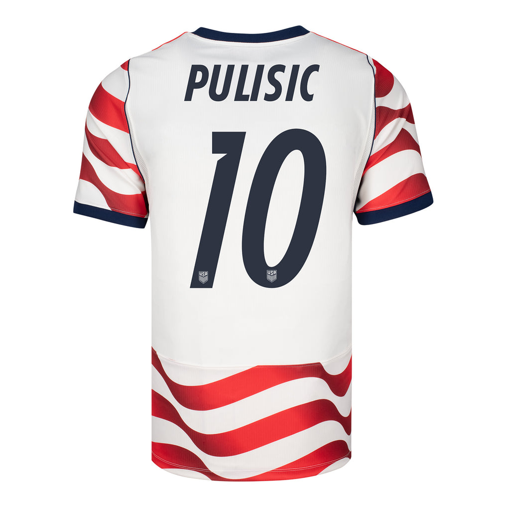 Men's Nike USMNT 2026 Christian Pulisic Home Stadium Jersey - Stripes - Ujersey