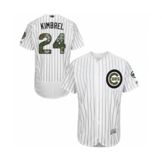 Men's Chicago Cubs #24 Craig Kimbrel Authentic White 2016 Memorial Day Fashion Flex Base Baseball Player Jersey - Ujersey