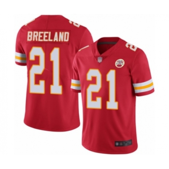 Men's Kansas City Chiefs #21 Bashaud Breeland Red Team Color Vapor Untouchable Limited Player Football Jersey - Ujersey