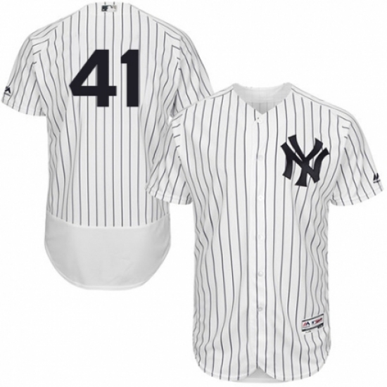 Men's Majestic New York Yankees #41 Miguel Andujar White Home Flex Base Authentic Collection MLB Jersey - Ujersey