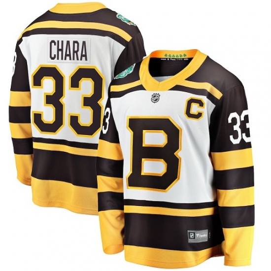 Men's Boston Bruins #33 Zdeno Chara White 2019 Winter Classic Fanatics Branded Breakaway NHL Jersey - Ujersey