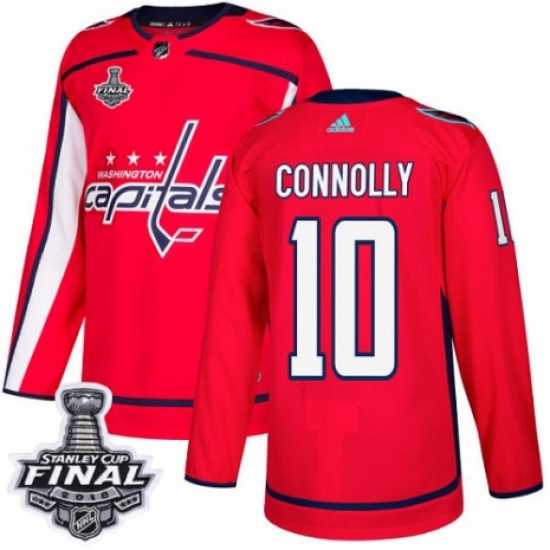 Youth Adidas Washington Capitals #10 Brett Connolly Authentic Red Home 2018 Stanley Cup Final NHL Jersey - Ujersey