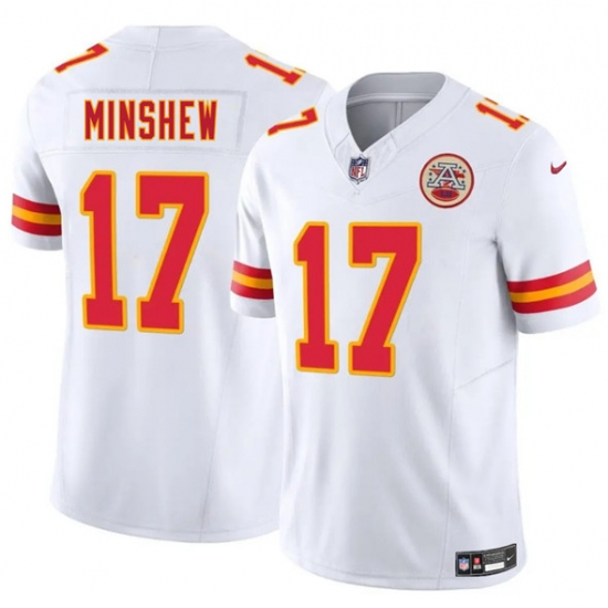 Men's Kansas City Chiefs #17 Gardner Minshew White 2025 F.U.S.E. Vapor Untouchable Limited Football Stitched Jersey - Ujersey