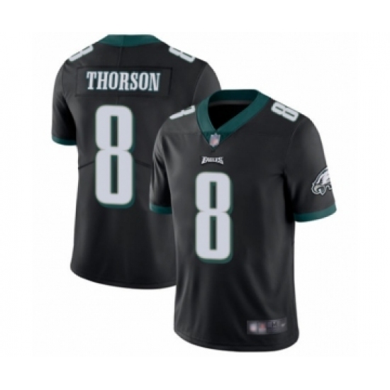 Men's Philadelphia Eagles #8 Clayton Thorson Black Alternate Vapor Untouchable Limited Player Football Jersey - Ujersey
