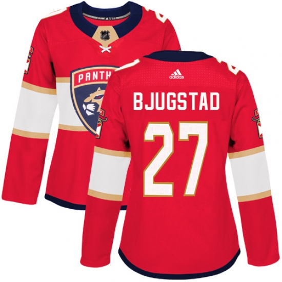 Women's Adidas Florida Panthers #27 Nick Bjugstad Authentic Red Home NHL Jersey - Ujersey