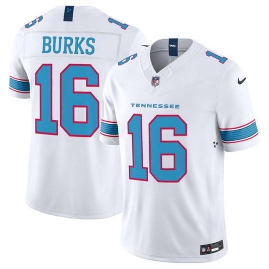 Men's Tennessee Titans #16 Treylon Burks White 2026 F.U.S.E. Vapor Limited Stitched Football Jersey - Ujersey
