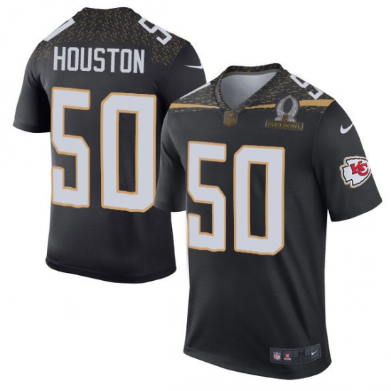 Men's Nike Kansas City Chiefs #50 Justin Houston Elite Black Team Irvin 2016 Pro Bowl NFL Jersey - Ujersey