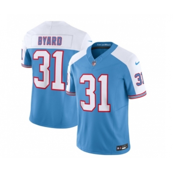 Men's Nike Tennessee Titans #31 Kevin Byard Blue White 2023 F.U.S.E. Vapor Limited Throwback Football Stitched Jersey - Ujersey