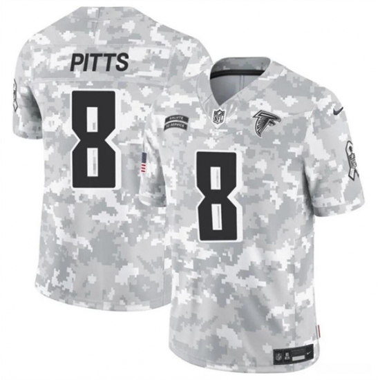 Men's Atlanta Falcons #8 Kyle Pitts 2024 F.U.S.E. Arctic Camo Salute to Service Limited Football Stitched Jersey - Ujersey