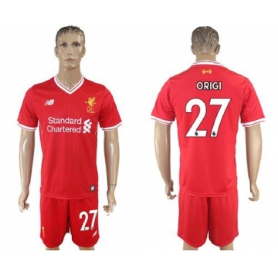 Liverpool #27 Origi Red Home Soccer Club Jersey