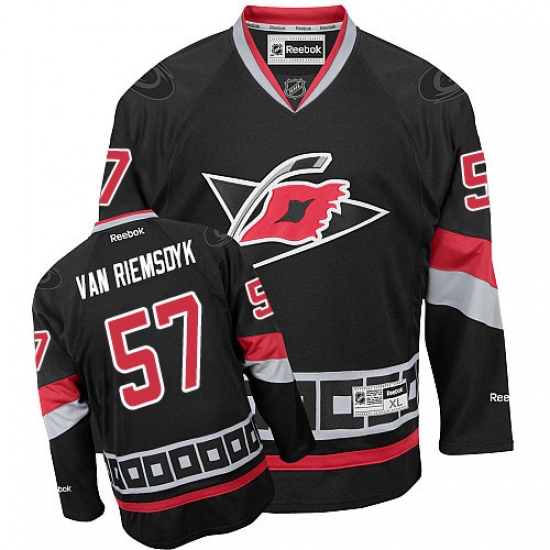 Youth Reebok Carolina Hurricanes #57 Trevor Van Riemsdyk Authentic Black Third NHL Jersey - Ujersey