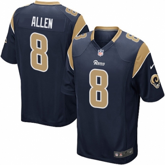 Men's Nike Los Angeles Rams #8 Brandon Allen Game Navy Blue Team Color NFL Jersey - Ujersey