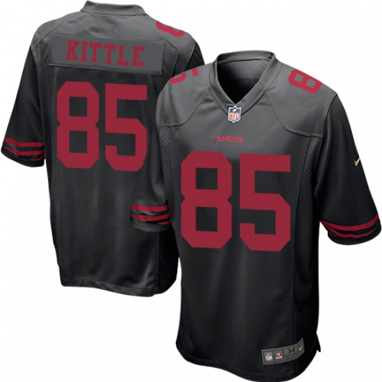 Men's Nike San Francisco 49ers #85 George Kittle Game Black NFL Jersey - Ujersey