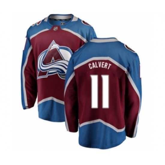 Men's Colorado Avalanche #11 Matt Calvert Authentic Maroon Home Fanatics Branded Breakaway NHL Jersey - Ujersey