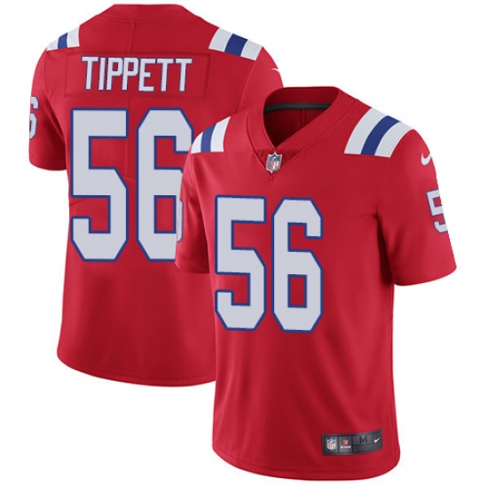 Men's Nike New England Patriots #56 Andre Tippett Red Alternate Vapor Untouchable Limited Player NFL Jersey - Ujersey