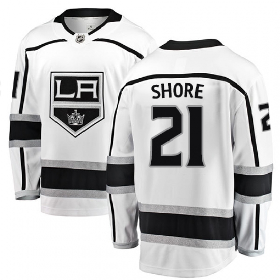 Men's Los Angeles Kings #21 Nick Shore Authentic White Away Fanatics Branded Breakaway NHL Jersey - Ujersey