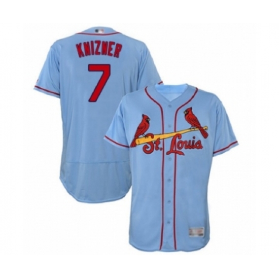 Men's St. Louis Cardinals #7 Andrew Knizner Light Blue Alternate Flex Base Authentic Collection Baseball Player Jersey - Ujersey
