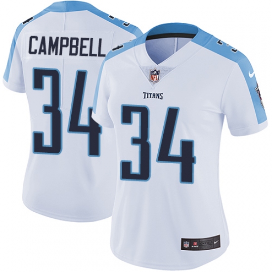 Women's Nike Tennessee Titans #34 Earl Campbell Elite White NFL Jersey - Ujersey