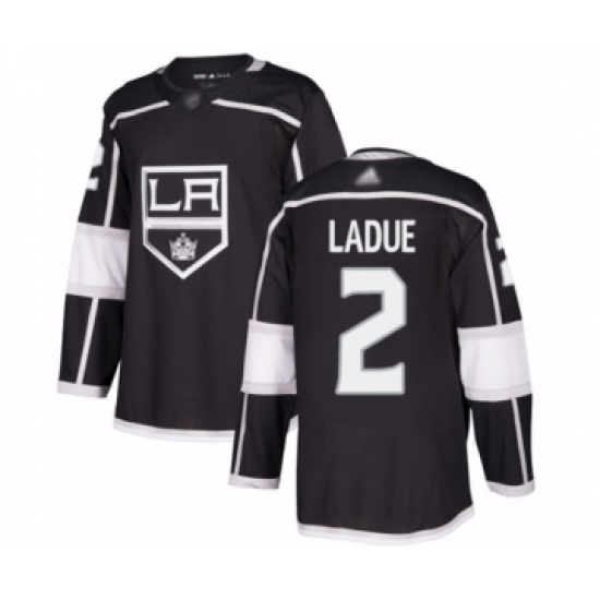 Men's Los Angeles Kings #2 Paul LaDue Authentic Black Home Hockey Jersey - Ujersey