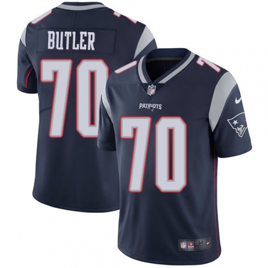 Men's Nike New England Patriots #70 Adam Butler Navy Blue Team Color Vapor Untouchable Limited Player NFL Jersey - Ujersey