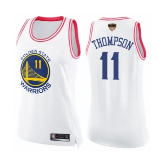 Women's Golden State Warriors #11 Klay Thompson Swingman White  Pink Fashion 2019 Basketball Finals Bound Basketball Jersey - Ujersey