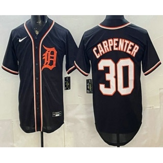 Men's Detroit Tigers #30 Kerry Carpenter 2026 Black Fashion Cool Base Jersey - Ujersey