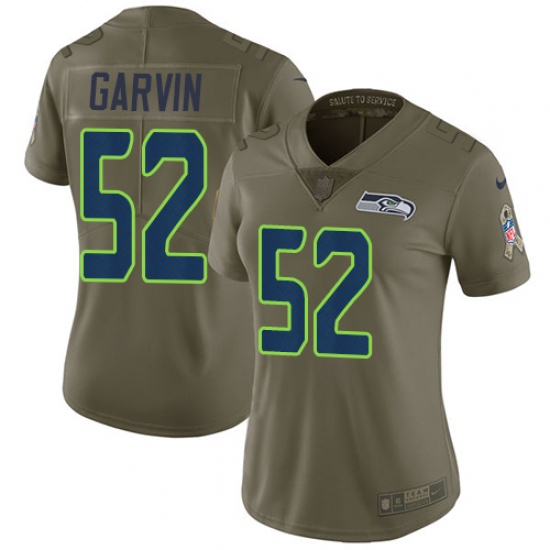 Women's Nike Seattle Seahawks #52 Terence Garvin Limited Olive 2017 Salute to Service NFL Jersey - Ujersey