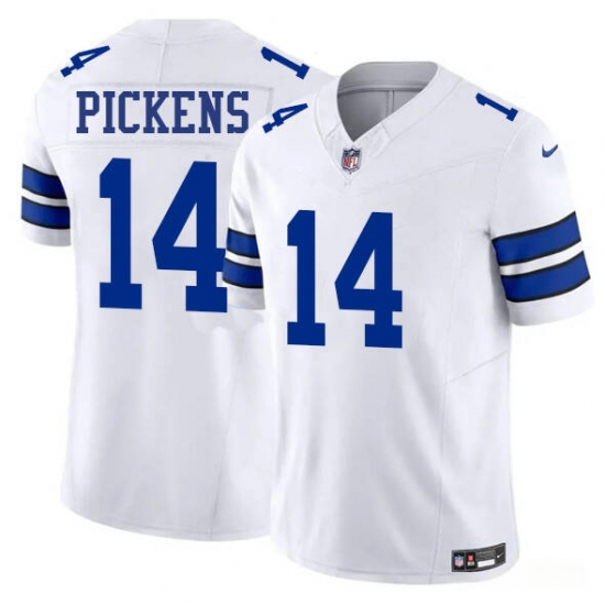 Men's Dallas Cowboys #14 George Pickens White 2025 Draft F.U.S.E. Vapor Untouchable Limited Football Stitched Jersey - Ujersey