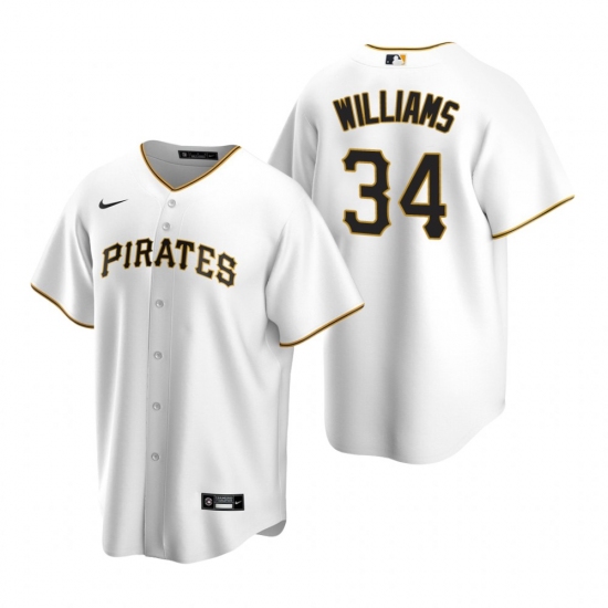 Men's Nike Pittsburgh Pirates #34 Trevor Williams White Home Stitched Baseball Jersey - Ujersey