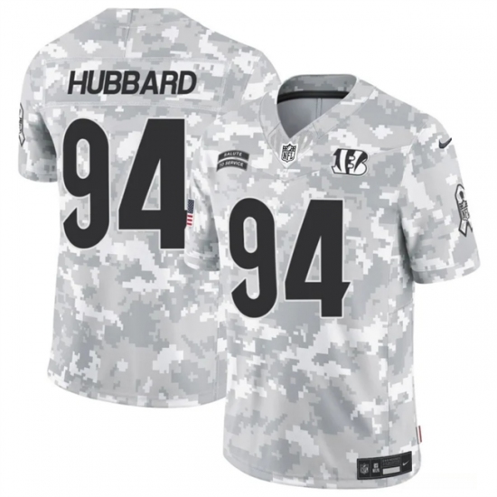 Men's Cincinnati Bengals #94 Sam Hubbard 2024 F.U.S.E Arctic Camo Salute To Service Limited Stitched Football Jersey - Ujersey