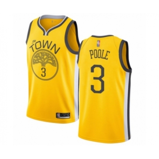 Youth Golden State Warriors #3 Jordan Poole Yellow Swingman Jersey - Earned Edition - Ujersey