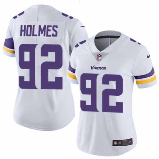 Women's Nike Minnesota Vikings #92 Jalyn Holmes White Vapor Untouchable Limited Player NFL Jersey - Ujersey