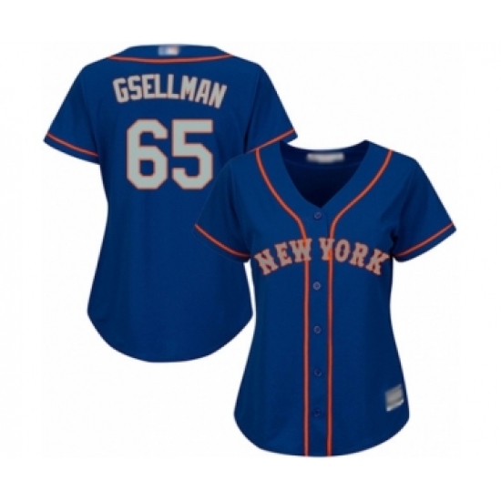 Women's New York Mets #63 Robert Gsellman Replica Royal Blue Alternate Road Cool Base Baseball Player Jersey - Ujersey