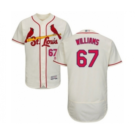 Men's St. Louis Cardinals #67 Justin Williams Cream Alternate Flex Base Authentic Collection Baseball Player Jersey
