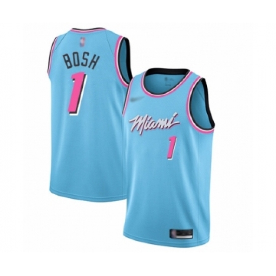 Women's Miami Heat #1 Chris Bosh Swingman Blue Basketball Jersey - 2019 20 City Edition - Ujersey