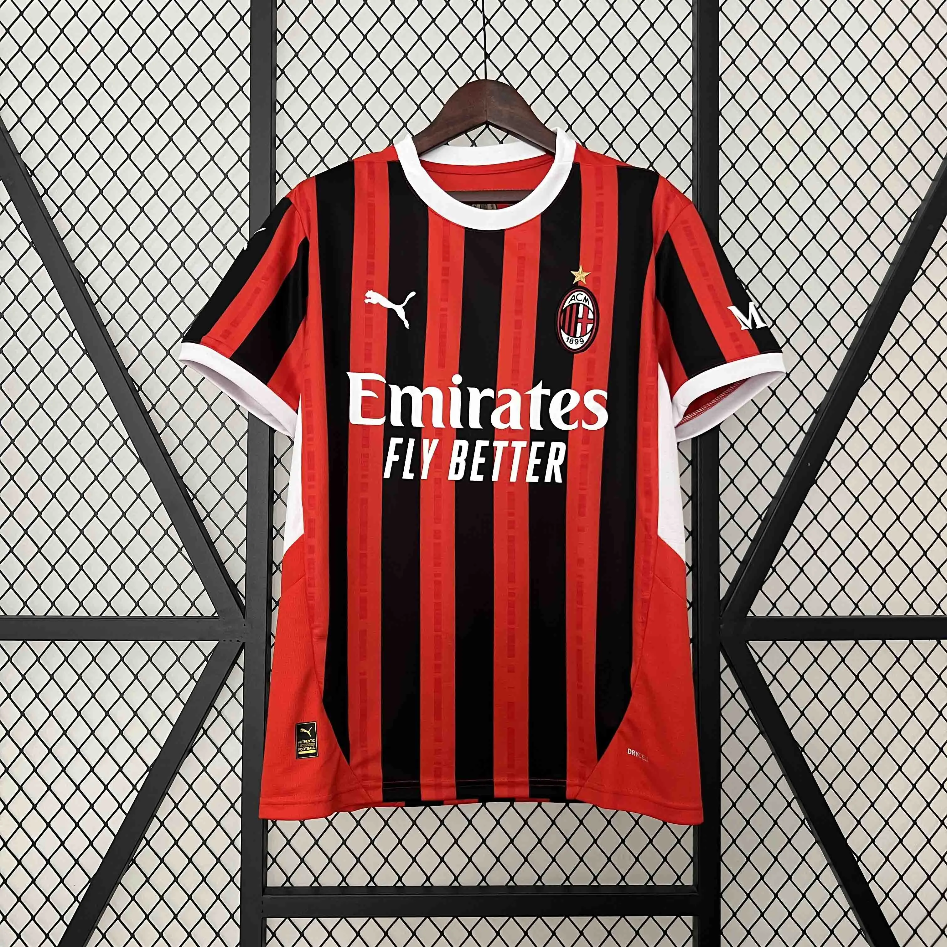 AC Milan Soccer Jersey Home Custom Shirt 2024/25 - Ujersey