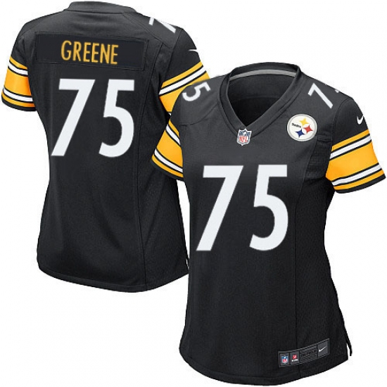 Women's Nike Pittsburgh Steelers #75 Joe Greene Game Black Team Color NFL Jersey - Ujersey