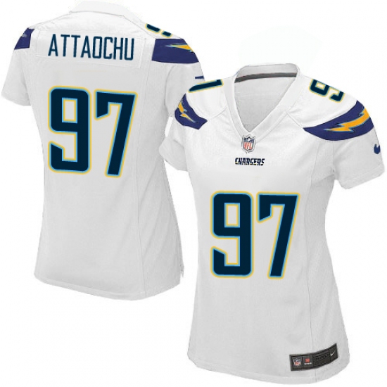 Women's Nike Los Angeles Chargers #97 Jeremiah Attaochu Game White NFL Jersey - Ujersey