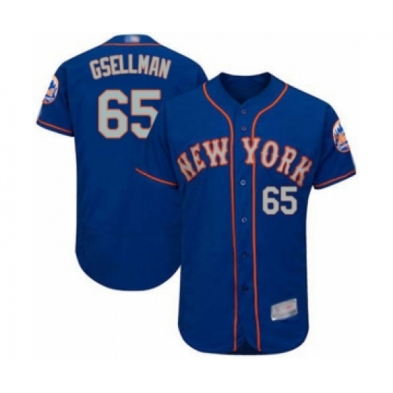 Men's New York Mets #65 Robert Gsellman Royal Gray Alternate Flex Base Authentic Collection Baseball Player Jersey - Ujersey