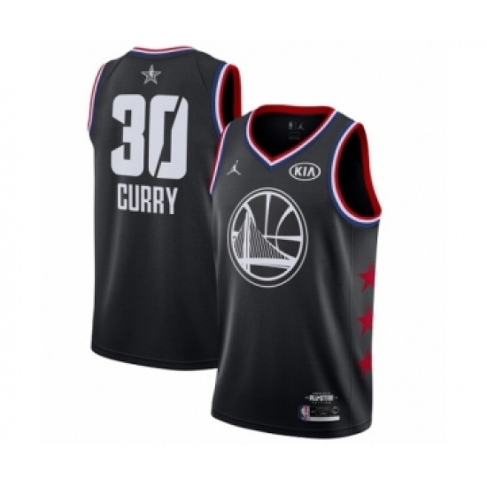 Men's Jordan Golden State Warriors #30 Stephen Curry Swingman Black 2019 All-Star Game Basketball Jersey - Ujersey
