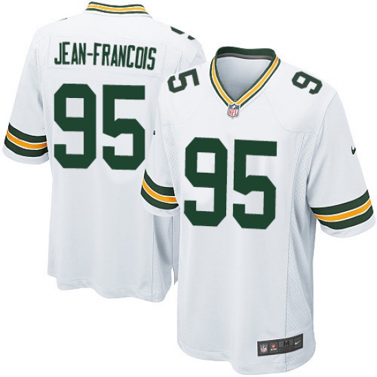 Men's Nike Green Bay Packers #95 Ricky Jean-Francois Game White NFL Jersey - Ujersey