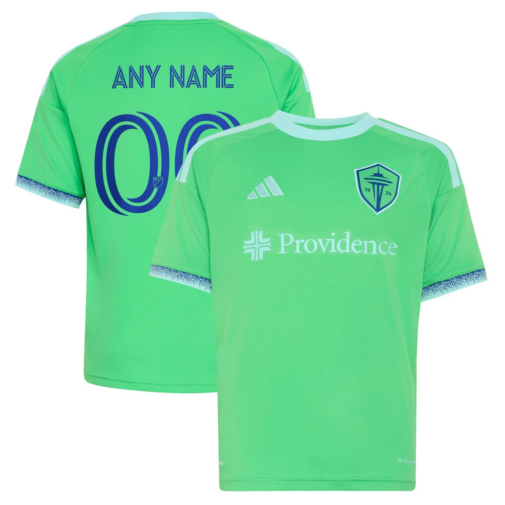Youth Seattle Sounders FC adidas Rave Green The Evergreen State Kit Replica Custom Jersey - Ujersey