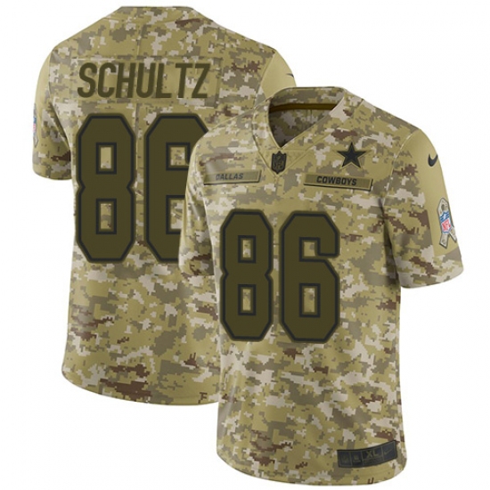 Men's Nike Dallas Cowboys #86 Dalton Schultz Limited Camo 2018 Salute to Service NFL Jersey - Ujersey