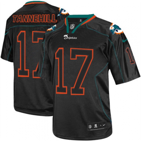 Men's Nike Miami Dolphins #17 Ryan Tannehill Elite Lights Out Black NFL Jersey - Ujersey