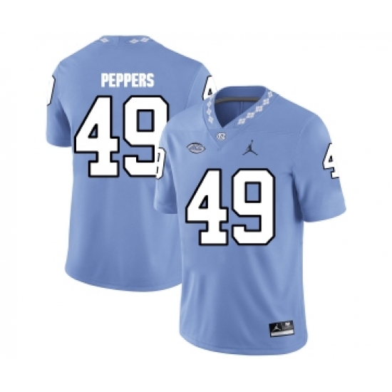North Carolina Tar Heels 49 Julius Peppers Blue College Football Jersey - Ujersey
