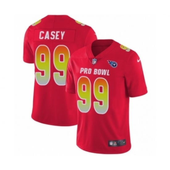 Men's Nike Tennessee Titans #99 Jurrell Casey Limited Red AFC 2019 Pro Bowl NFL Jersey - Ujersey