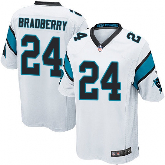 Men's Nike Carolina Panthers #24 James Bradberry Game White NFL Jersey - Ujersey